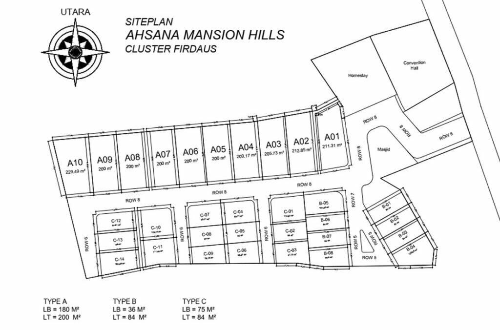 Siteplan Ahsana Mansion Hills Pacet